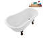 Baignoire de trempage en acrylique sur pieds 53 po avec bonde, pattes et plateau en bambou Streamline-72770253-76285534