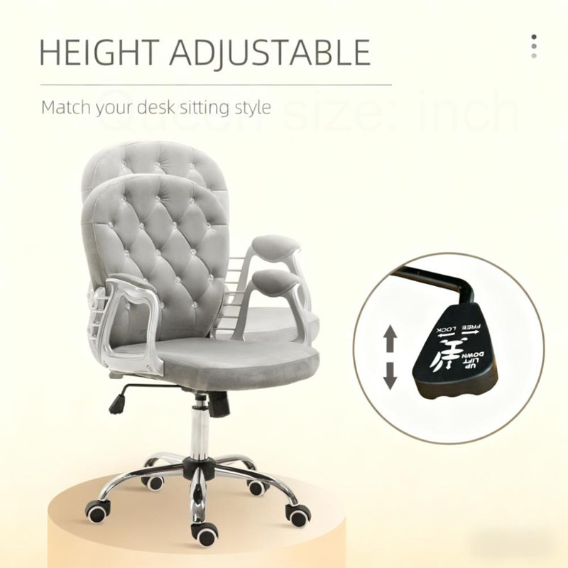 Chaise de bureau capitonnée Luxury
