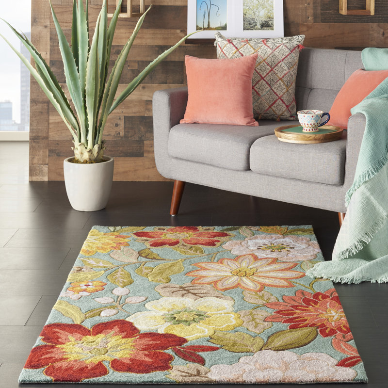 Tapis floral Karyn, Rectangle 3 pi 6 po x 5 pi 6 po
