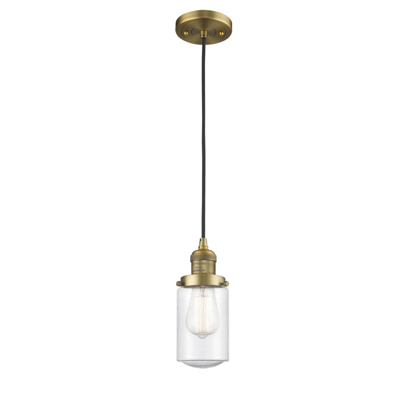 Saroyan 1 - Light Single Pendant, Brushed Brass, No Bulb Included, Seedy