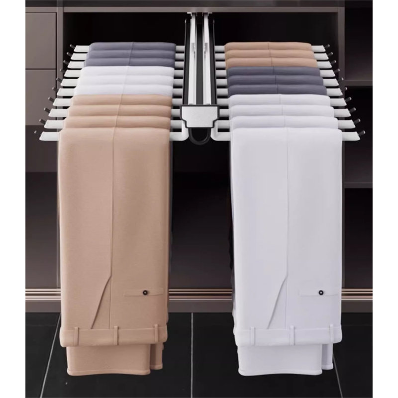 Support à double rangée de pantalons rétractables Dualglide