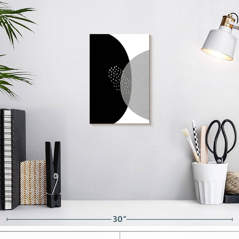 Avery noir gris minimaliste III, H 12 po x l 8 po