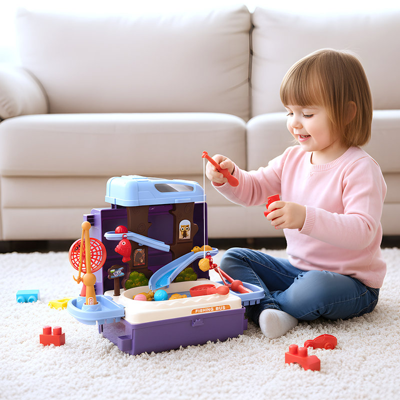 3-in-1 Fishing Bus Playset