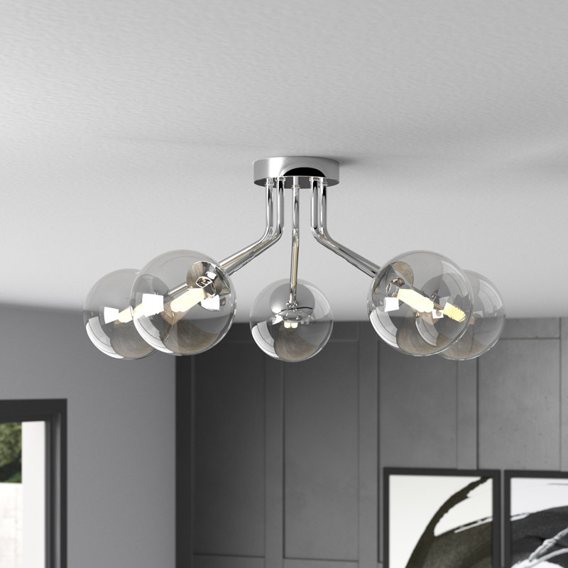 Broadus Glass Spotlight, Chrome, Smoke