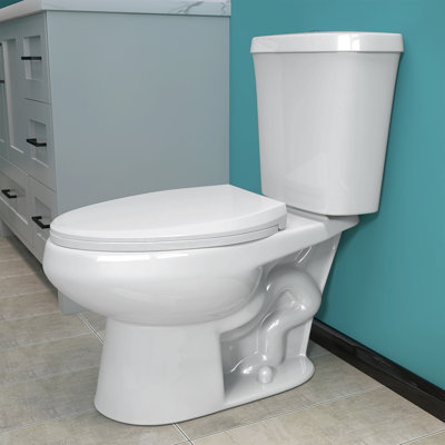 Two-piece 1.28 GPF Dual Flush Chair Height Elongated Toilet Soft-Close Seat Included -  ZEAFIVE, Toilet 2468-T2