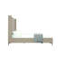 Grand lit en velours taupe rustique Promenade