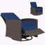 Fauteuil inclinable pivotant en osier Outsunny-155522115-155522114