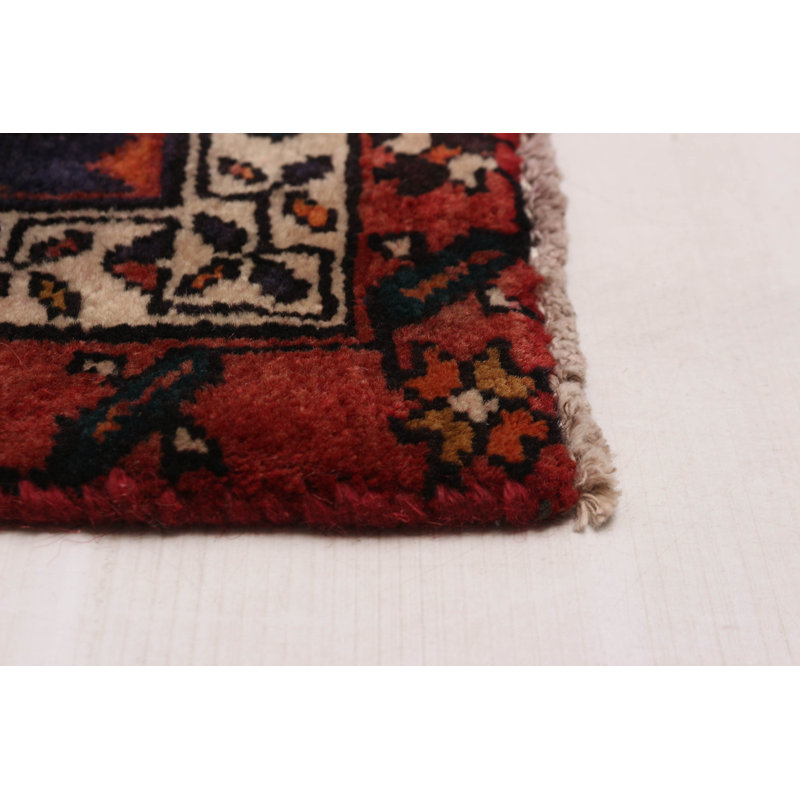 Tapis rouge anatolien fait à la main de conception unique 3 pi 5 po x 10 pi 7 po Konya