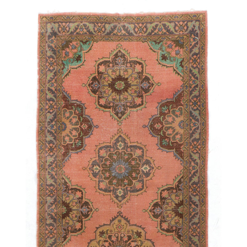 Tapis de couloir de village turc rétro unique fabriqué à la main pour le couloir