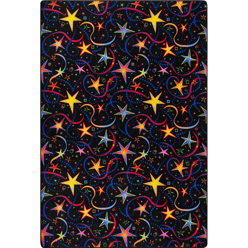 Neon Lights Have a Blast Area Rug, Rectangle 6' x 6'