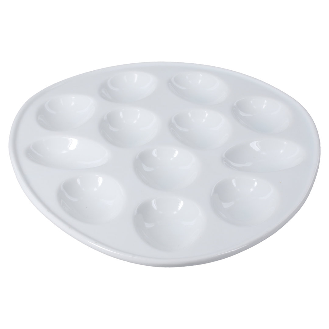 BIA Cordon Bleu 11" Oval Porcelain Egg Plate BIA Cordon Bleu