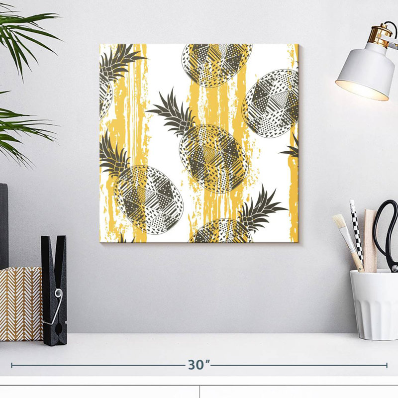 Motif géométrique ananas, H 16 po x l 16 po