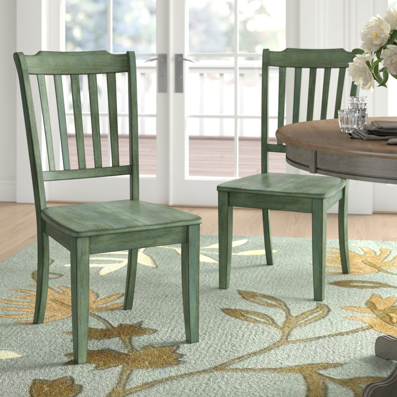 Fortville 16.93'' H Solid Wood Side Chair, Antique Sage