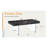 43.3"X23.6" Black Marble-Patterned MDF Coffee Table With Tempered Glass Legs.Suitable For Living Room.It Can Be Used Not Only As A Coffee Table But Also As A Side Table Or Display Stand.