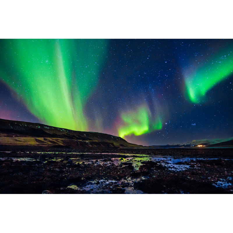 Aurora Borealis by Nick_Pandevonium - No Frame Print on Canvas, 20cm H x 30cm W