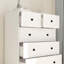 Chest Of Drawer With 5 Drawers White Color Farm Door
