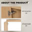 26-Inch Wall-Mounted Bathroom Vanity Set, Featuring White Ceramic Sink & Soft-Closing Door