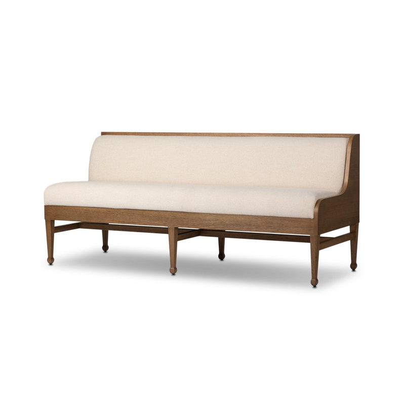 Priscilla RAF Dining Bench-72"-Crypton Wayfarer Snow, 32" H x 72" W x 26.5" D