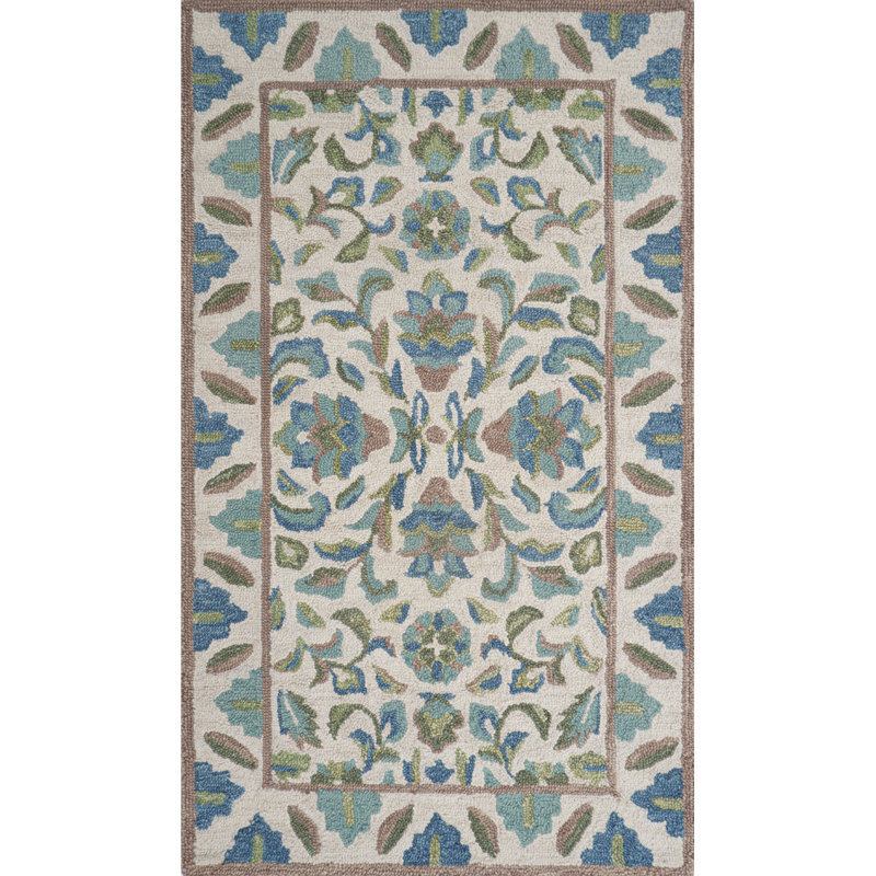 Tapis d'intérieur en laine touffeté à la main Lugan, Rectangulaire 3 pi x 5 pi
