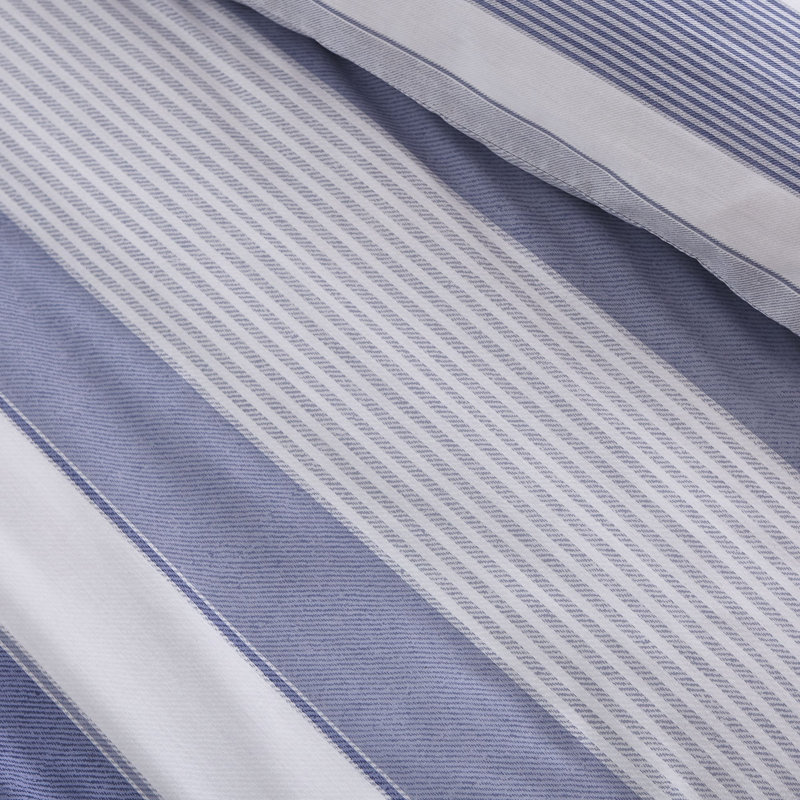 Newquay Stripe Duvet Cover Set, Double Duvet Cover, Blue