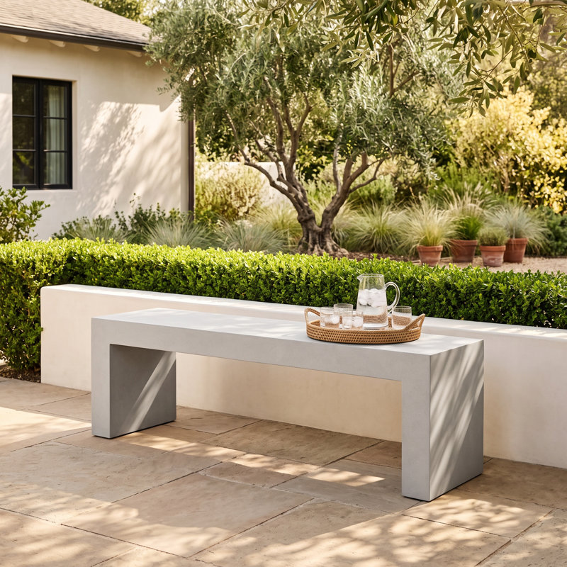 Columbia 55 " W Outdoor Picnic Bench, White