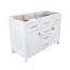 Meuble-lavabo simple 48 po - Armoire autoportante sans comptoir - blanc