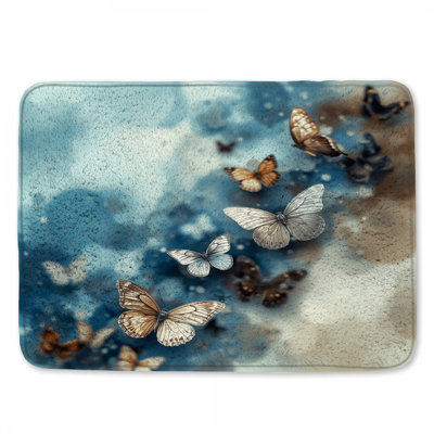 Butterflies In Flight Bath Mat