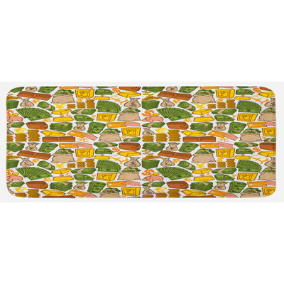 Tapis de cuisine argent