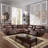 Brax Two Tone Brown Synthetic Leather Power Motion Sectional Sofa W/USB Port