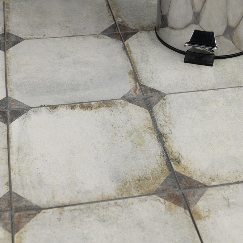 DAnticatto Decor 9" x 9" Porcelain Stone Look Wall & Floor Tile
