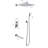 10" Rain Shower Head Kit, Brushed Nickel, Materials, Invigorating Bath, Bathroom Tool Wall Mount In Box , Brass & Stainless Steel, Rejuvenating Bath Delight, Article