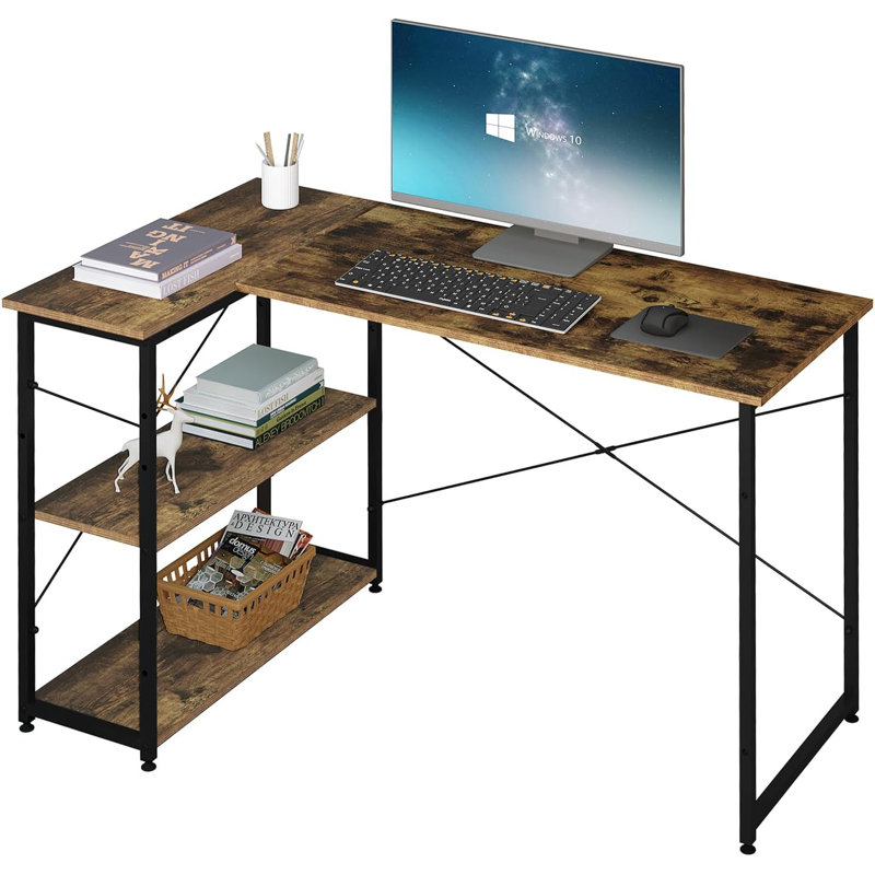 Addien 120 W Desk, Brown/Black