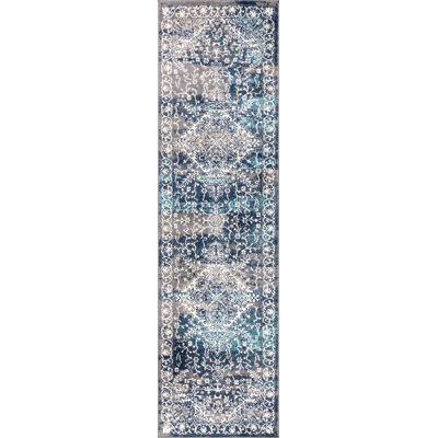 Tapis bleu marine / gris clair Modern