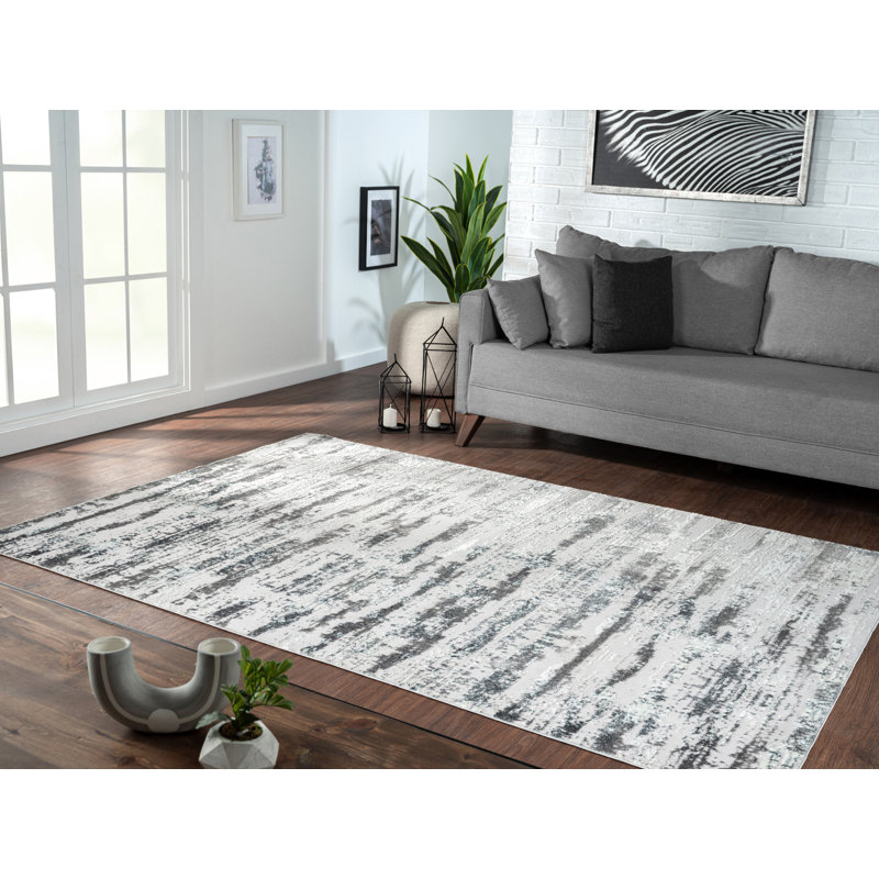 Tapis argenté Collection Manhattan, Rectangulaire 2 pi x 3 pi