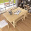Ensemble de table de salle à manger 6 pièces pour 6 personnes, ensembles de cuisine et de salle à manger avec banc, pieds et structure en bois massif naturel, chaises ergonomiques doubles avec coussins, idéales pour la cuisine et la salle à manger-987926269