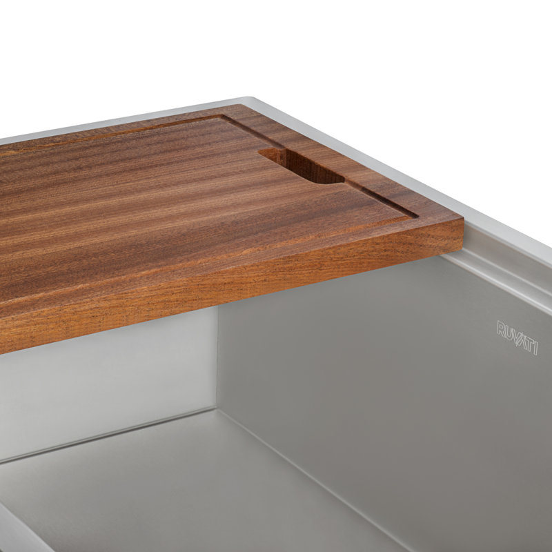 Ruvati Mahogany 17" Rectangular Wood Cutting Board