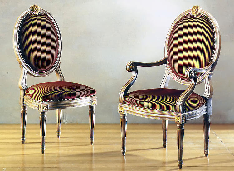 Upholstered Arm Chair in Brown