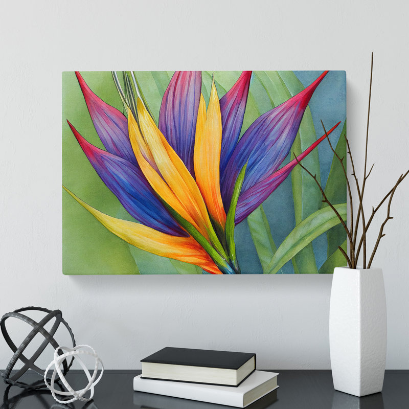 Handsome Bird Of Paradise Flower - Wrapped Canvas, 35cm H x 50cm W x 3cm D