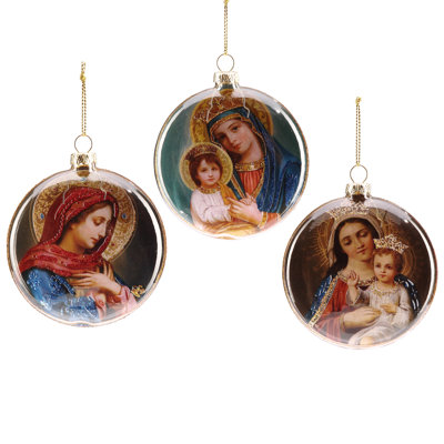 Iconic Madonna Ornament - 3 Inches Set Of 12