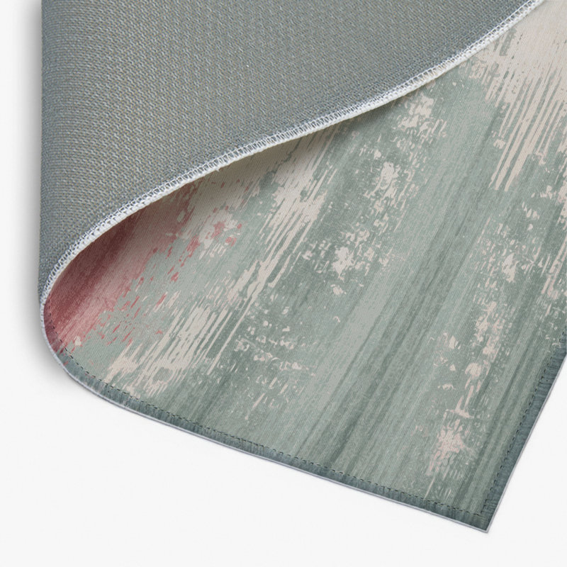 Watercolor Gray Indoor and Outdoor Area Rug, Rectangle 4' x 6'