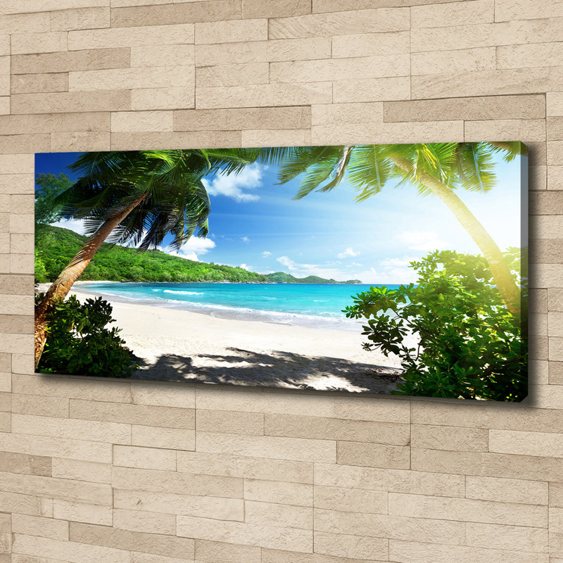 Seychelles Beach - Wrapped Canvas Print