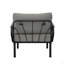 Ensemble de patio en tissu et finition noire (1 fauteuil avec accoudoirs, 1 repose-pieds) (fauteuil)-1815597880