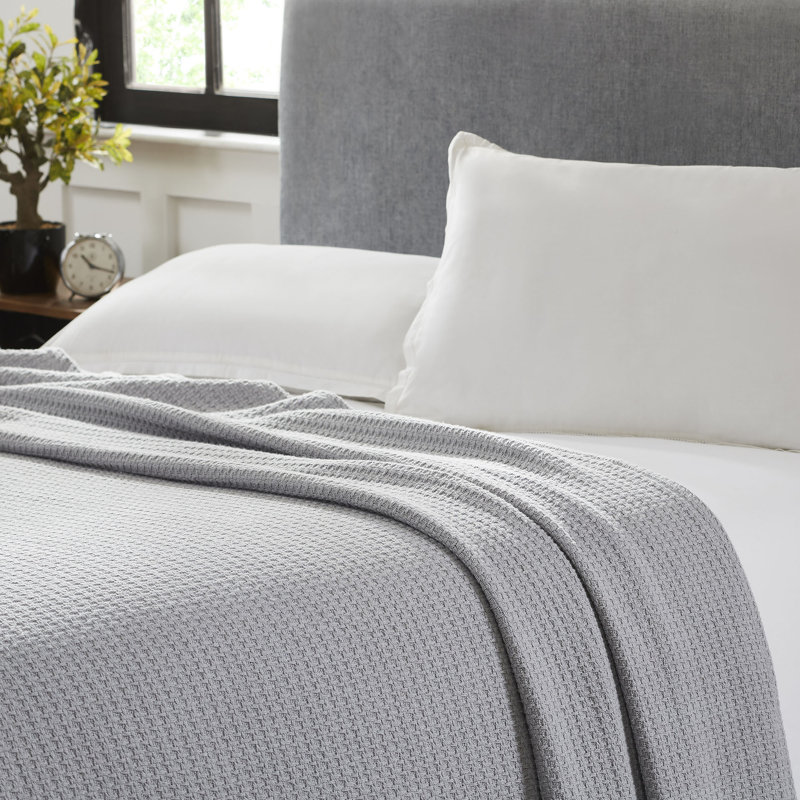 Couverture en coton , Double / Grand, Argent
