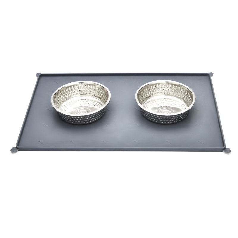 Cronin Silicon, Stainless Steel Dog House Mat, 45cm H x 30cm W x 1cm D, Grey