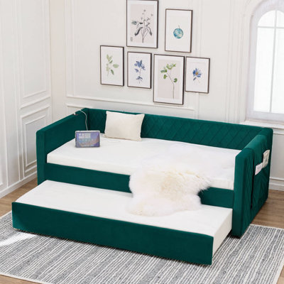 Lit de jour en velours Emerald