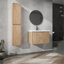 Meuble-lavabo mural sophistiqué avec rangement abondant et design élégant