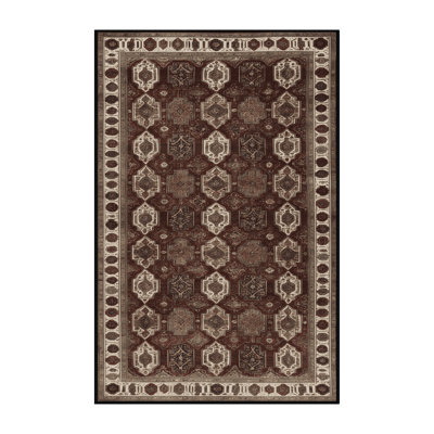 Machine Washable Persian Black Area Rug