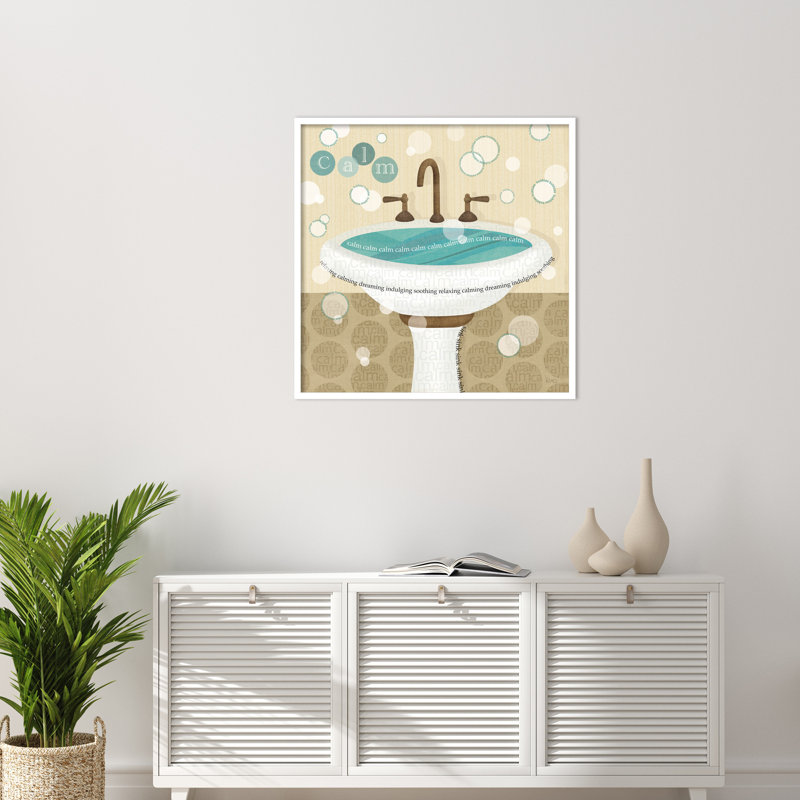 «Bathroom Bubbles I» par Véronique Charron, H 33 po x l 33 po
