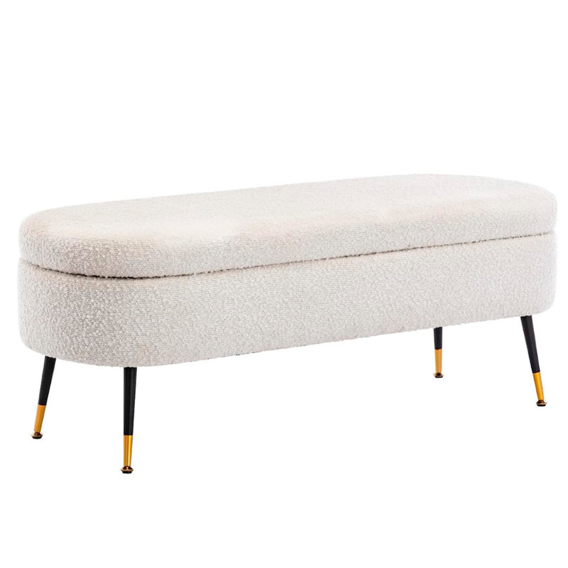 Banc avec revêtement en fausse fourrure douce