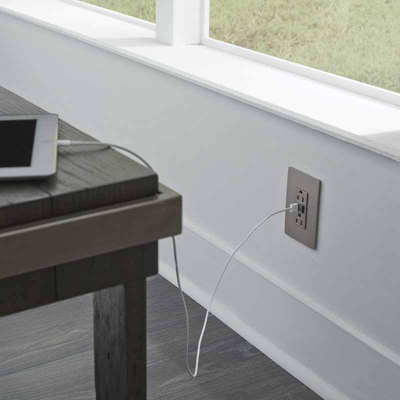 Radiant 15 Amp Tamper Resistant 3.1A USB Type A/A Outlet